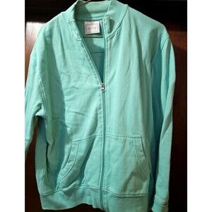 C.G Teal Full Zip Jacket Womens M Cotton